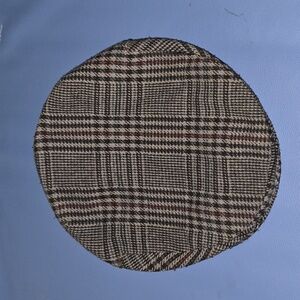 Vintage Totes Wool Blend Plaid Flat Toring Cap Size M